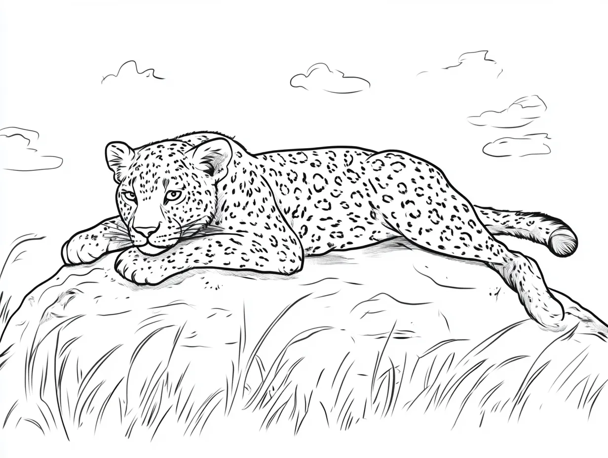 coloriage Savane à imprimer pour enfants