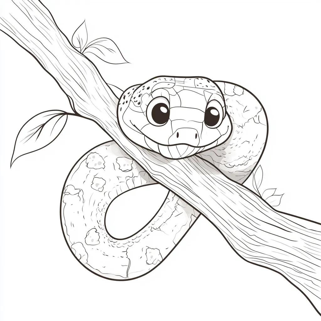 coloriage Serpent à imprimer pour enfant de 12 ans