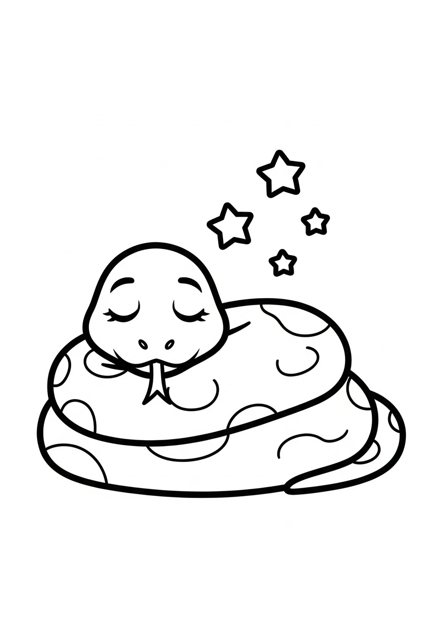 image de coloriage Serpent pour enfant