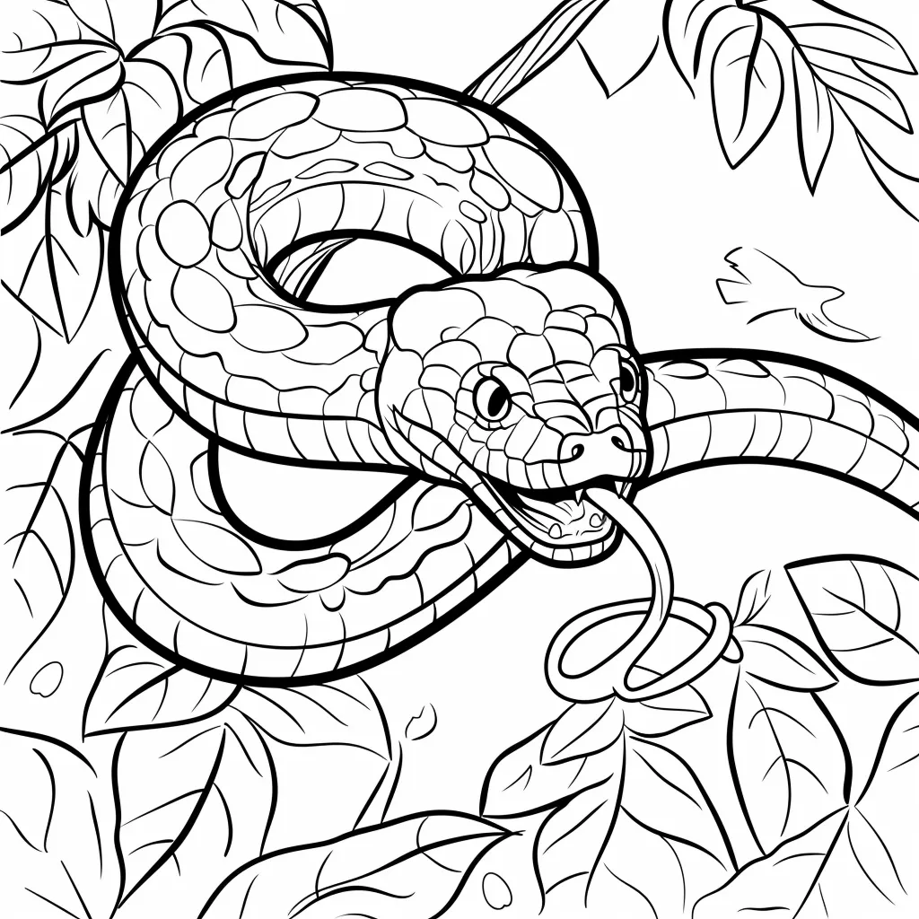 coloriage Serpent de pour enfants