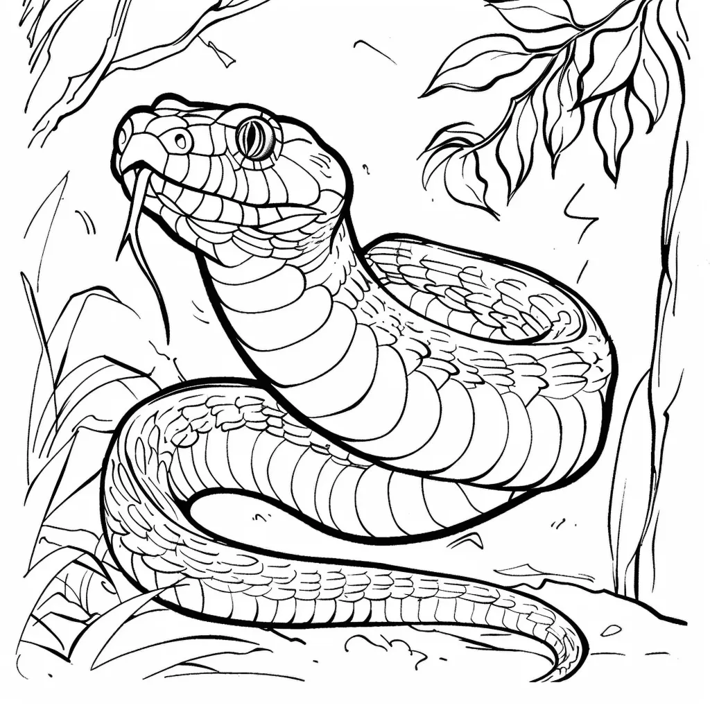 coloriage Serpent a imprimer gratuit