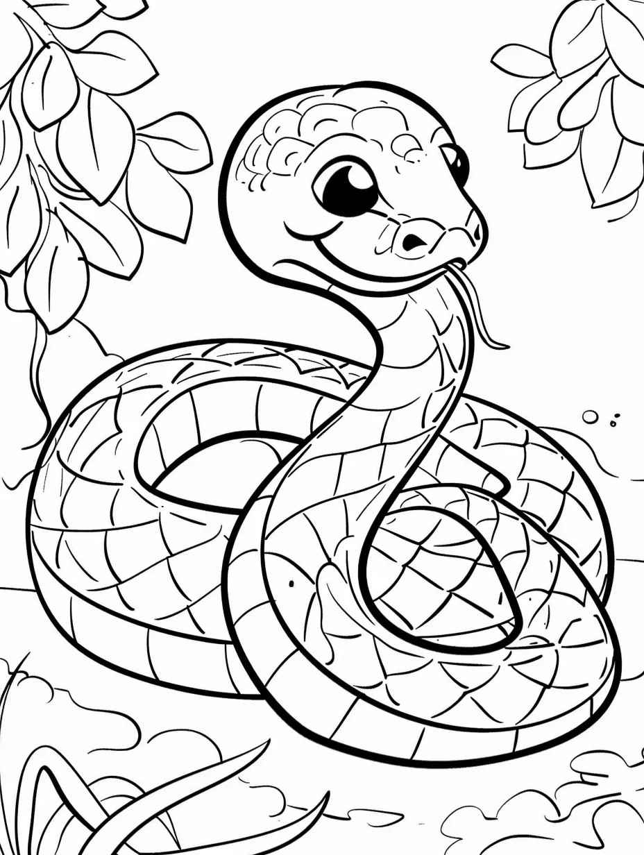 coloriage Serpent et dessin a imprimer 1