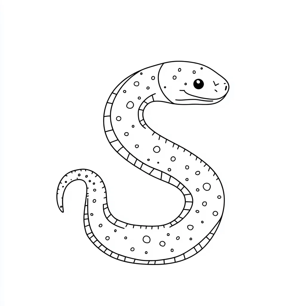 coloriage Serpent pour enfant de 2 ans