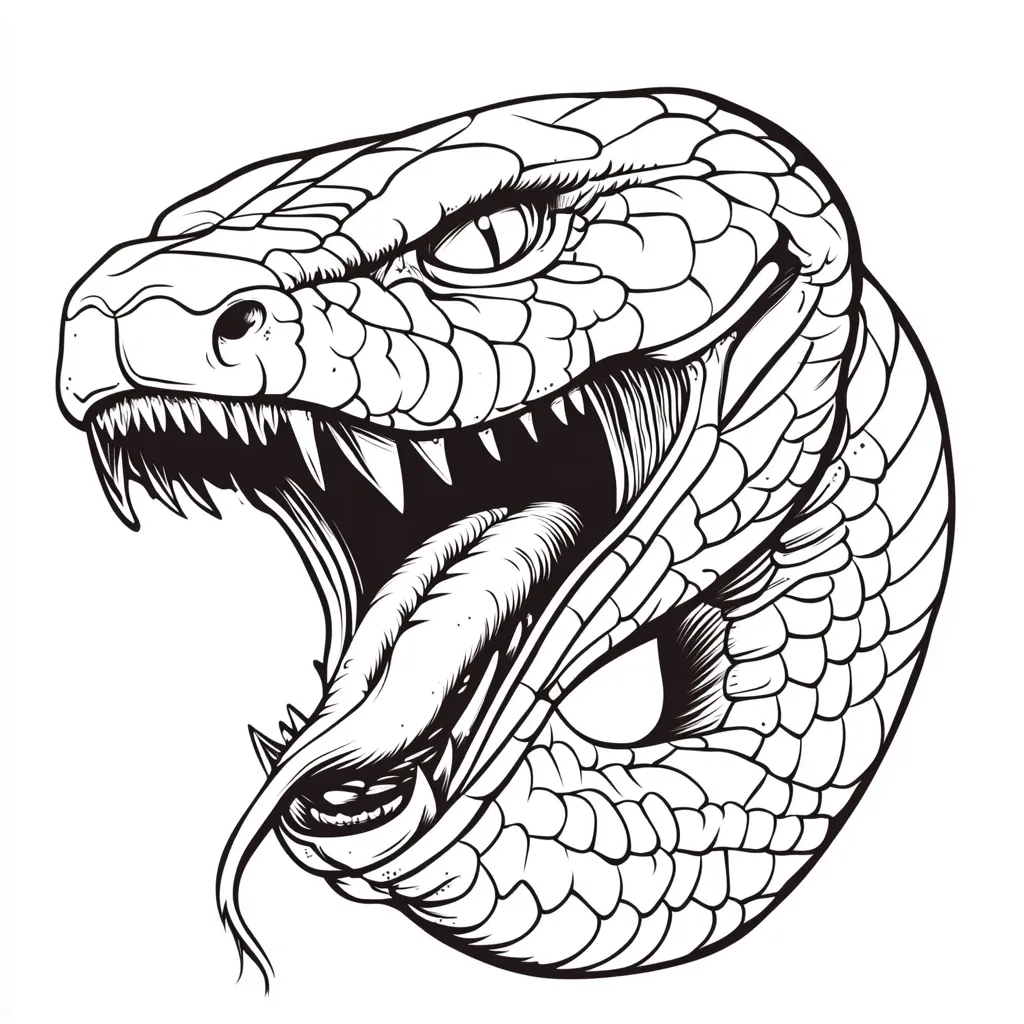 coloriage Serpent et decoupage a imprimer gratuit