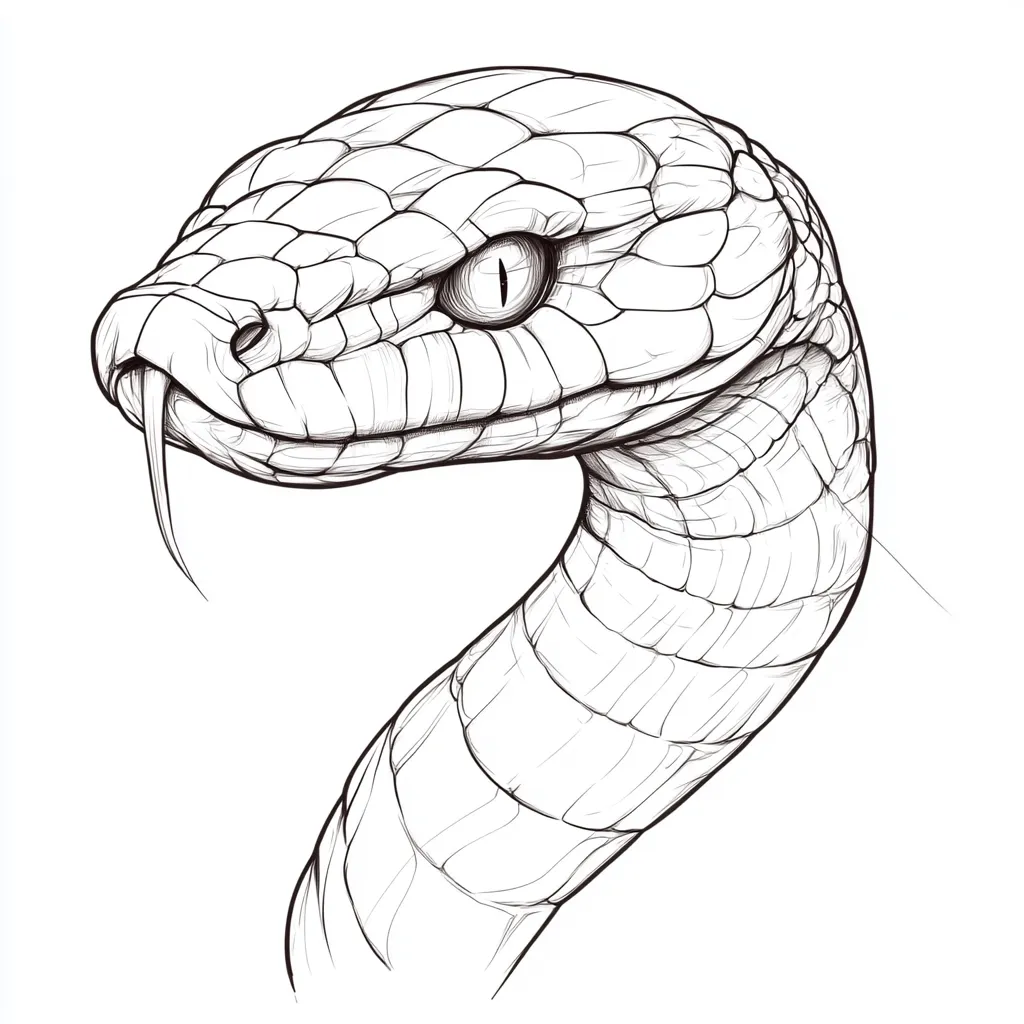 coloriage Serpent pour enfant de 4 ans