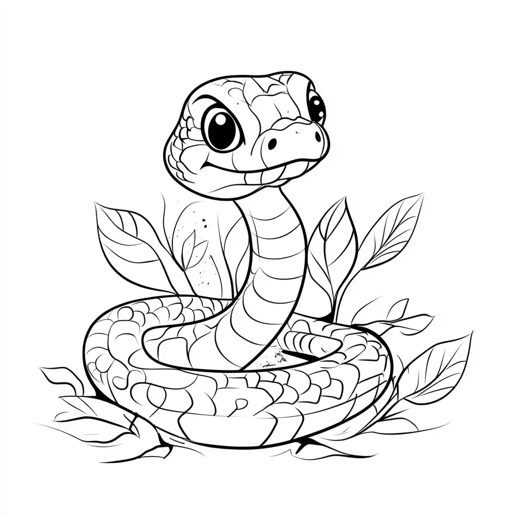 coloriage Serpent à imprimer gratuitement 1