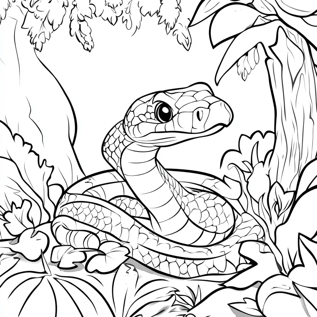 coloriage Serpent educatif pour enfant 1