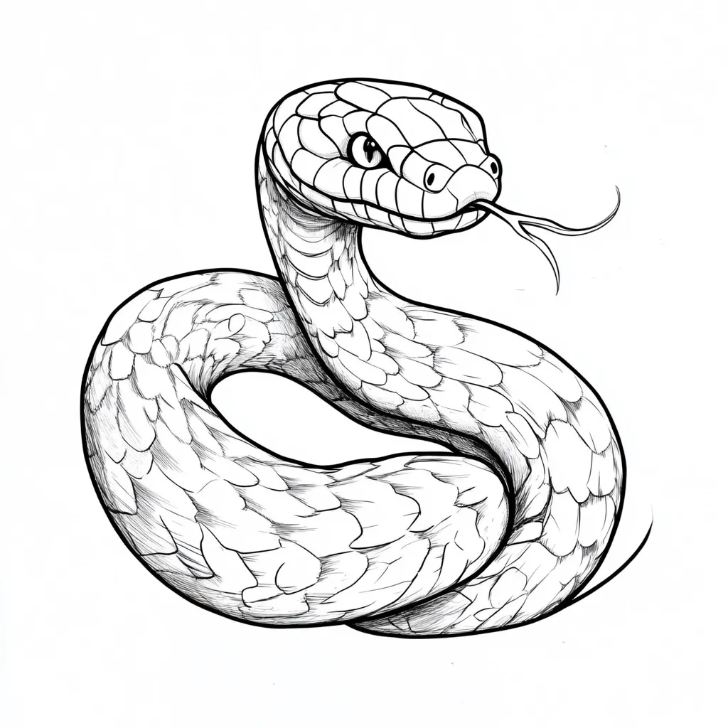 coloriage Serpent à imprimer gratuitement pdf