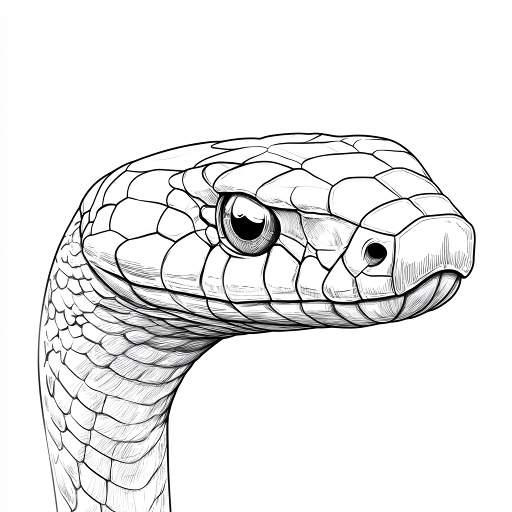 coloriage Serpent pour enfant de 6 ans