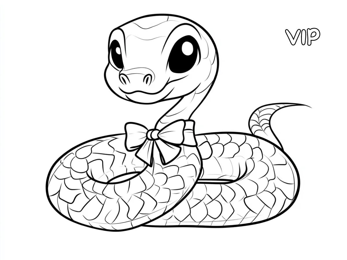 coloriage Serpent educatif pour enfant