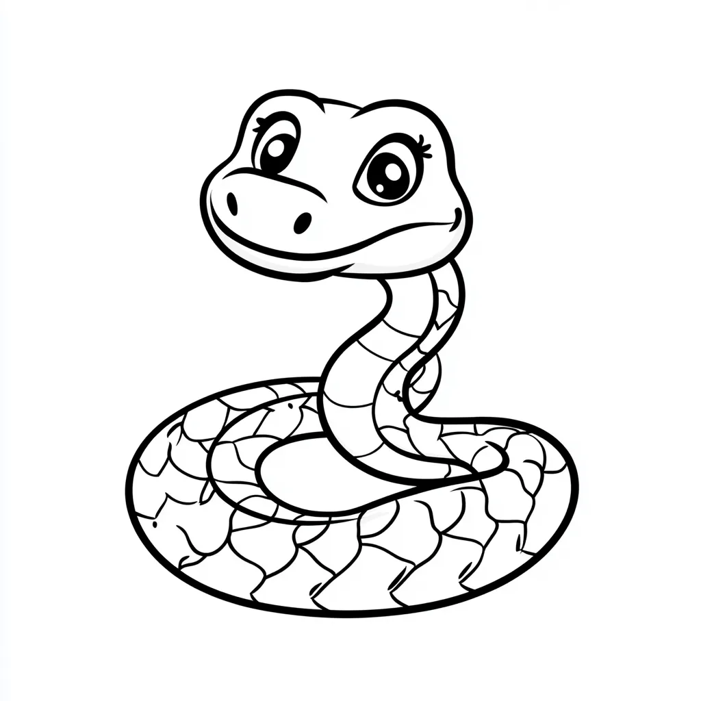 coloriage Serpent à imprimer pour enfant de 10 ans