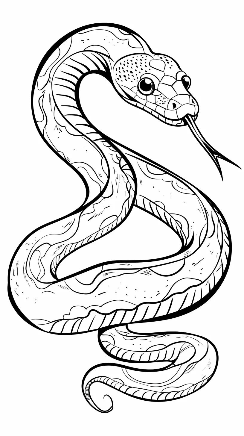 coloriage Serpent à imprimer a4