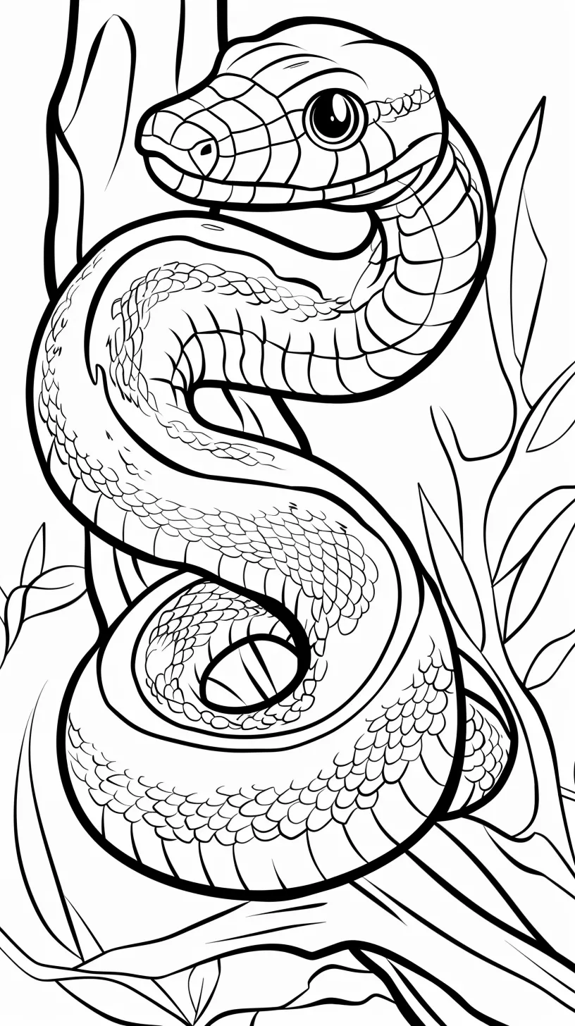 coloriage Serpent pour enfant de à imprimer