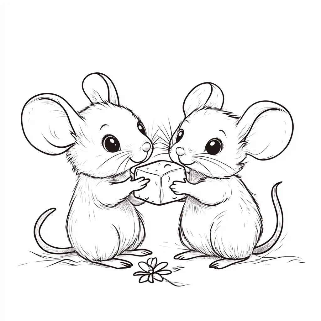 coloriage Souris gratuit 1