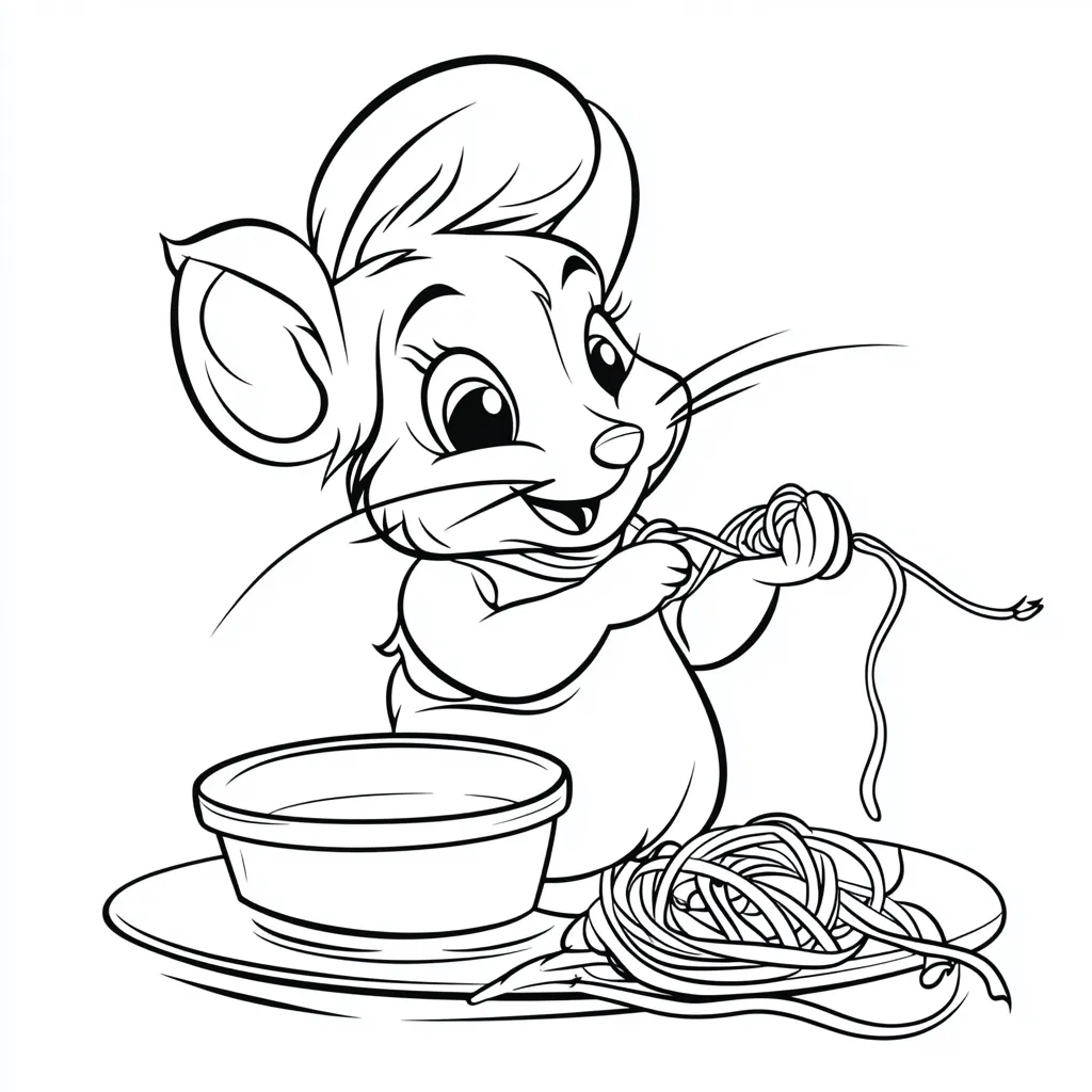 coloriage Souris pour enfant de 8 ans