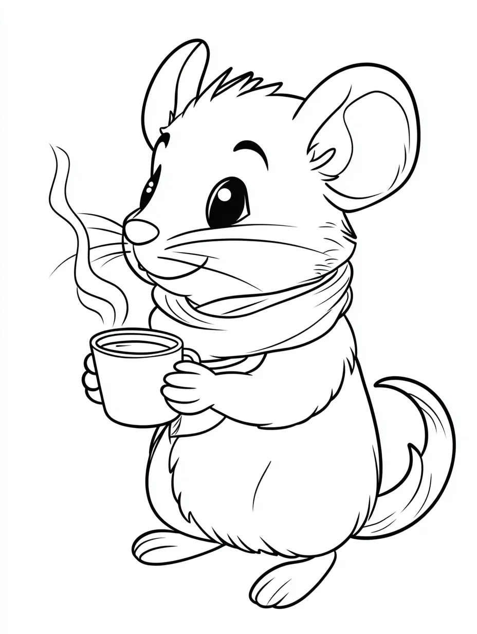 coloriage Souris et decoupage a imprimer gratuit 1