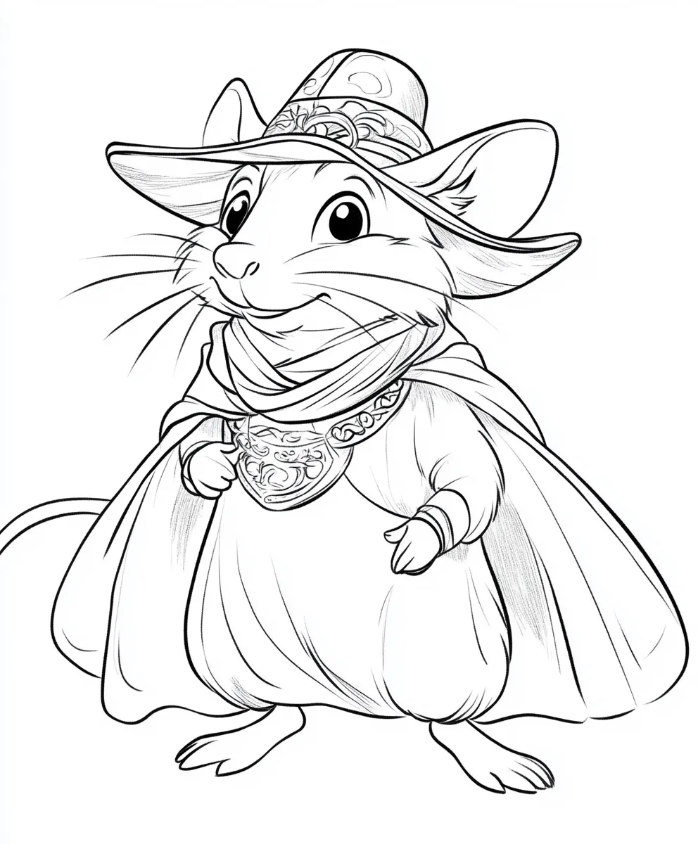 coloriage Souris et découpage à imprimer