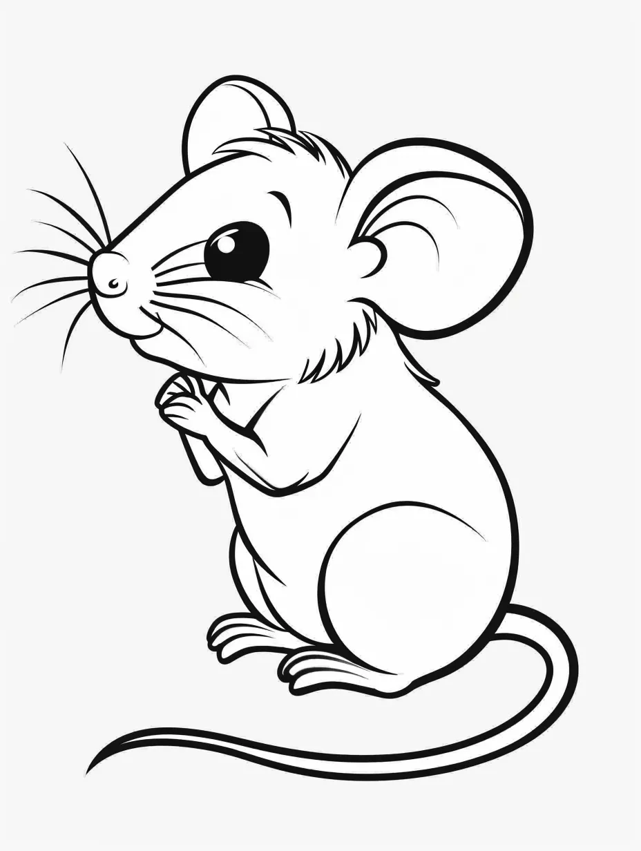 coloriage Souris pour enfants à imprimer 1