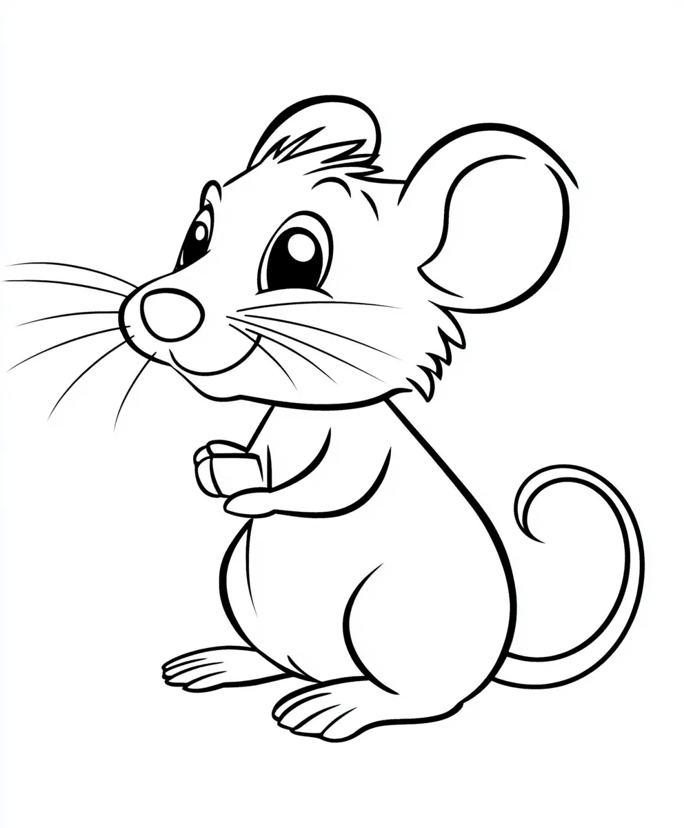 coloriage Souris a dessiner et imprimer 1