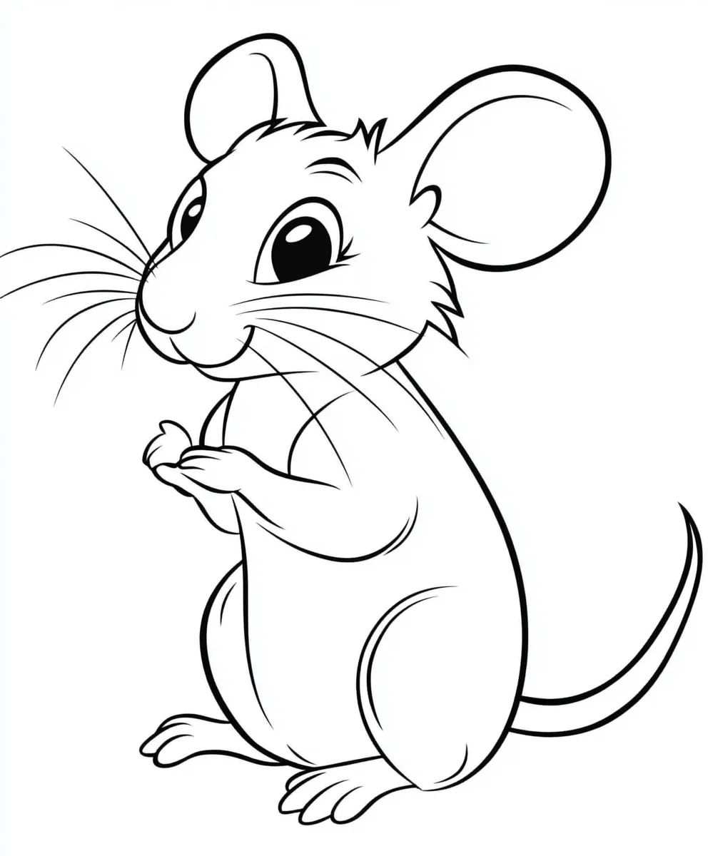 coloriage Souris gratuit à imprimer 1