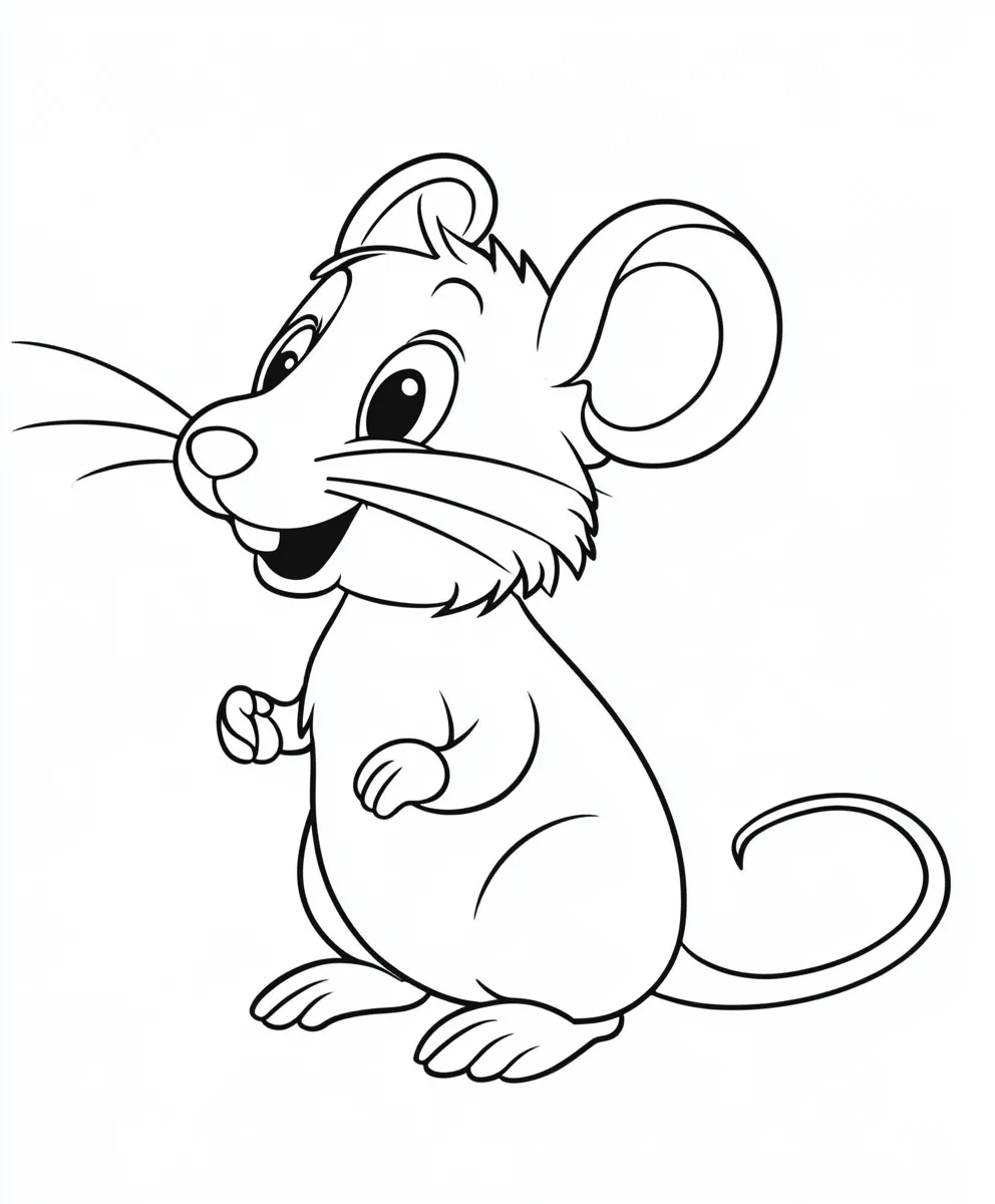 coloriage Souris pour enfant de 6 ans