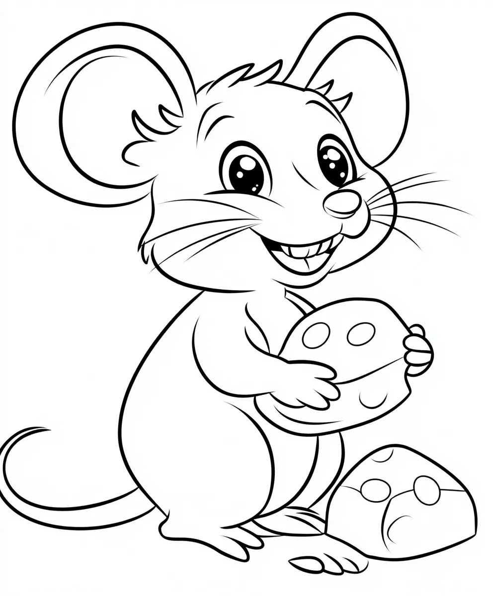 coloriage Souris pour bebe a imprimer