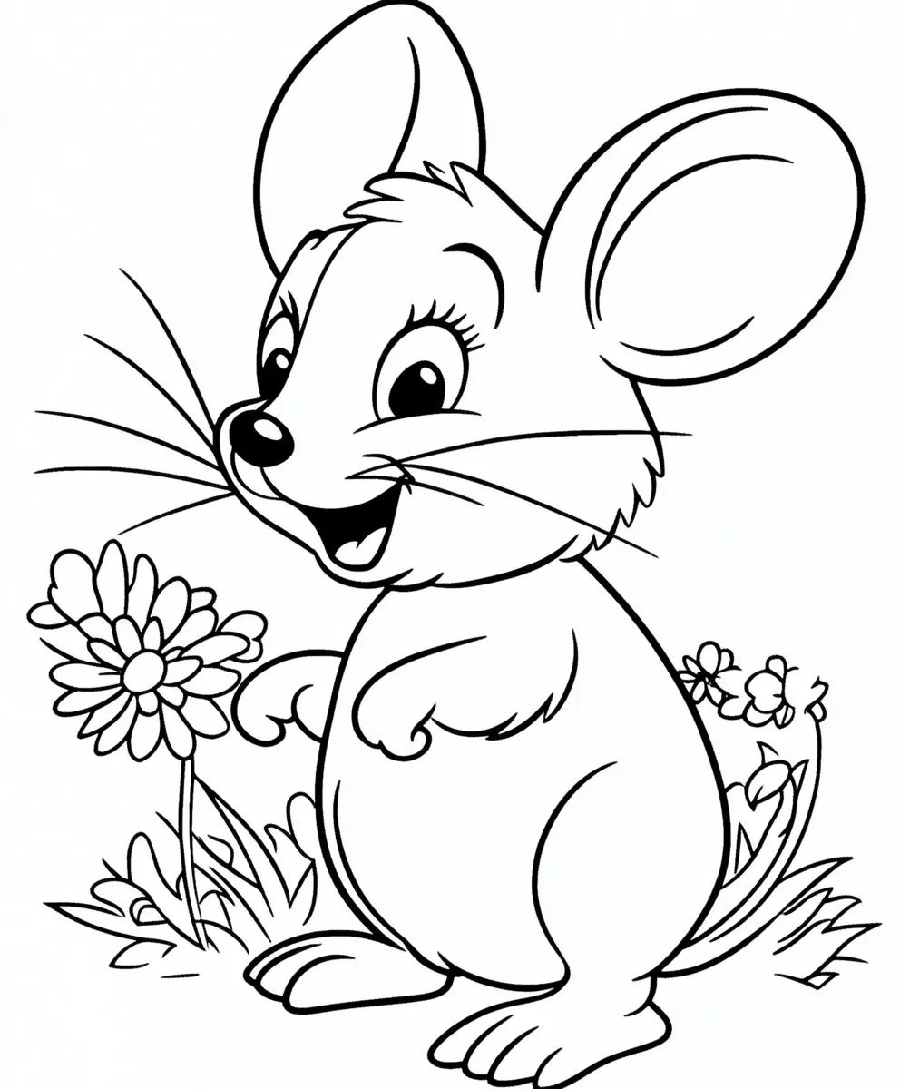 coloriage Souris à imprimer a4