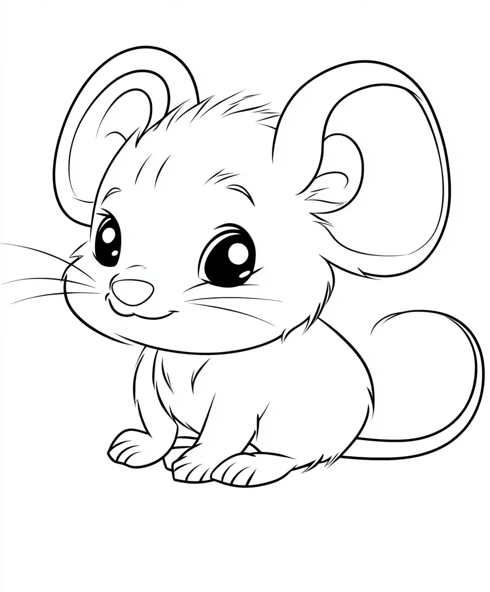 coloriage Souris a colorier en ligne gratuitement