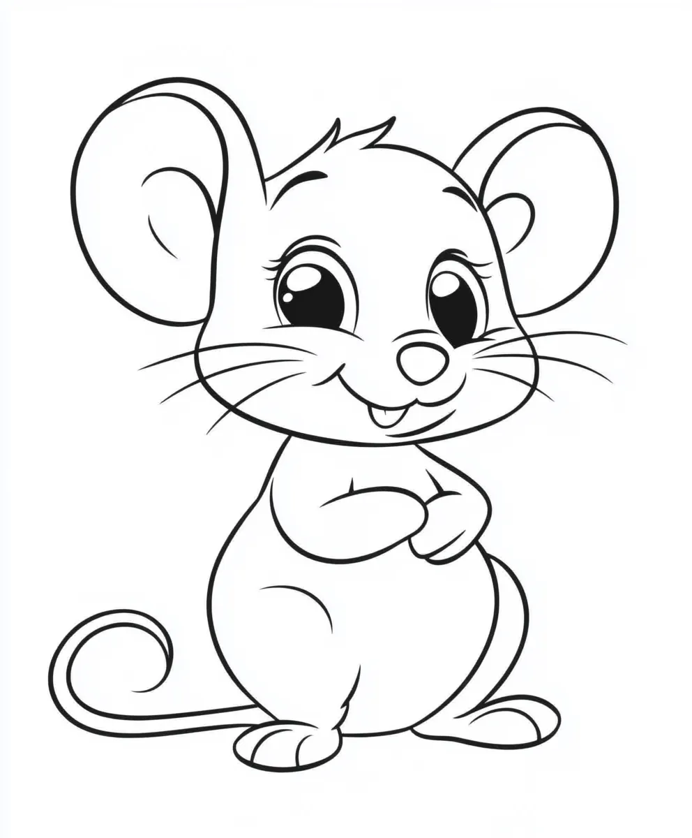 image pour coloriage Souris enfant 1