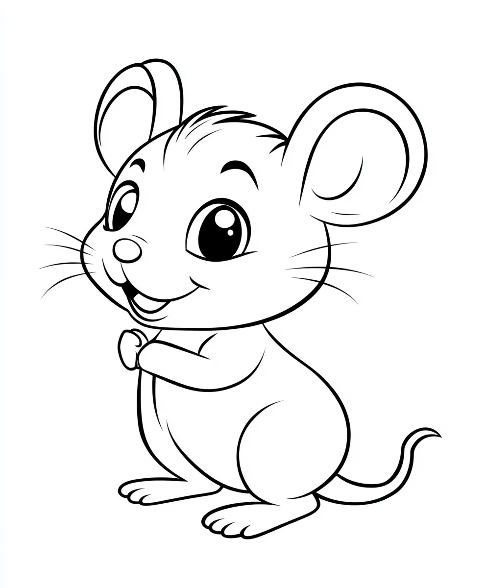 coloriage Souris pour enfant de 5 ans