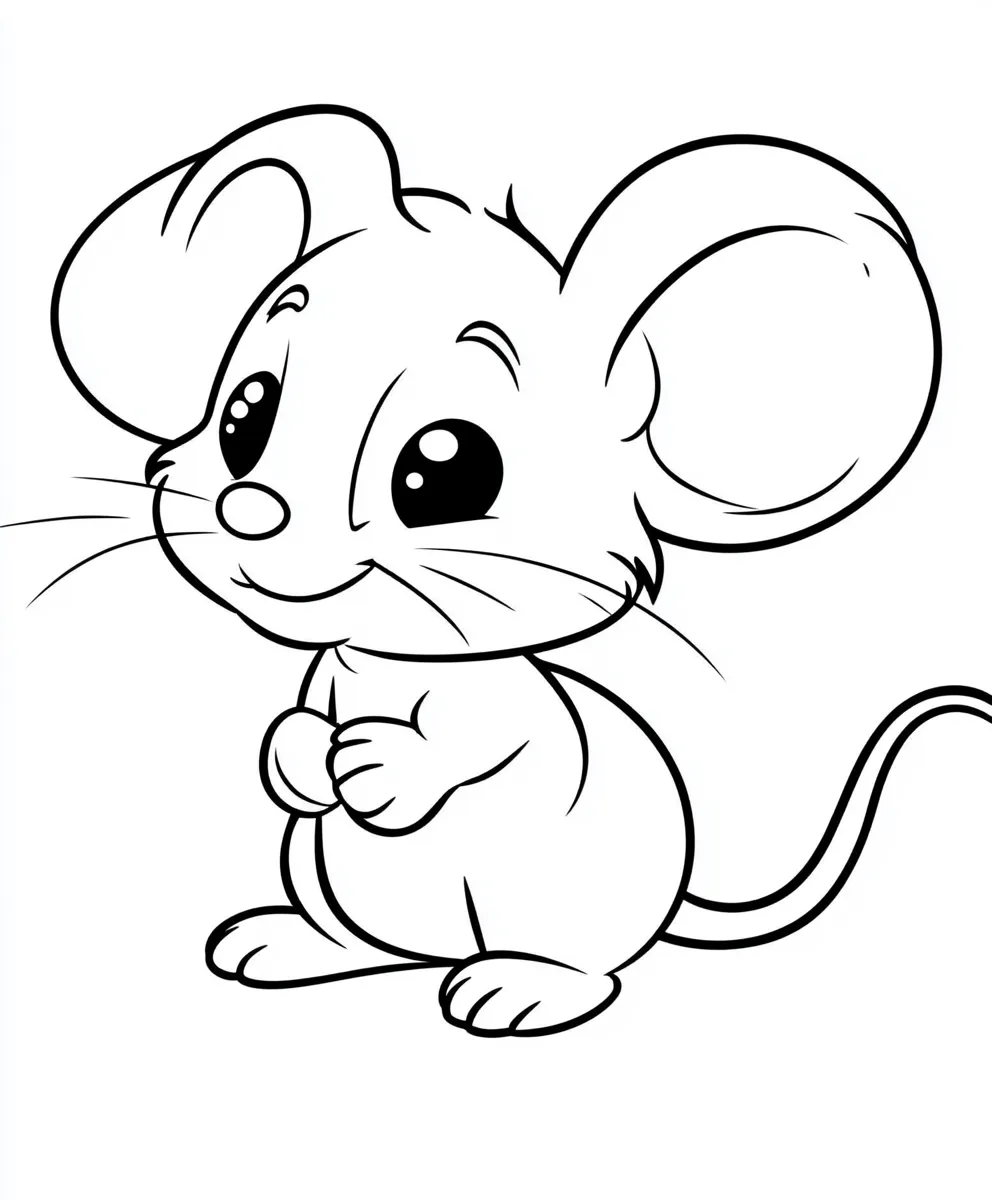 coloriage Souris gratuit en ligne 1