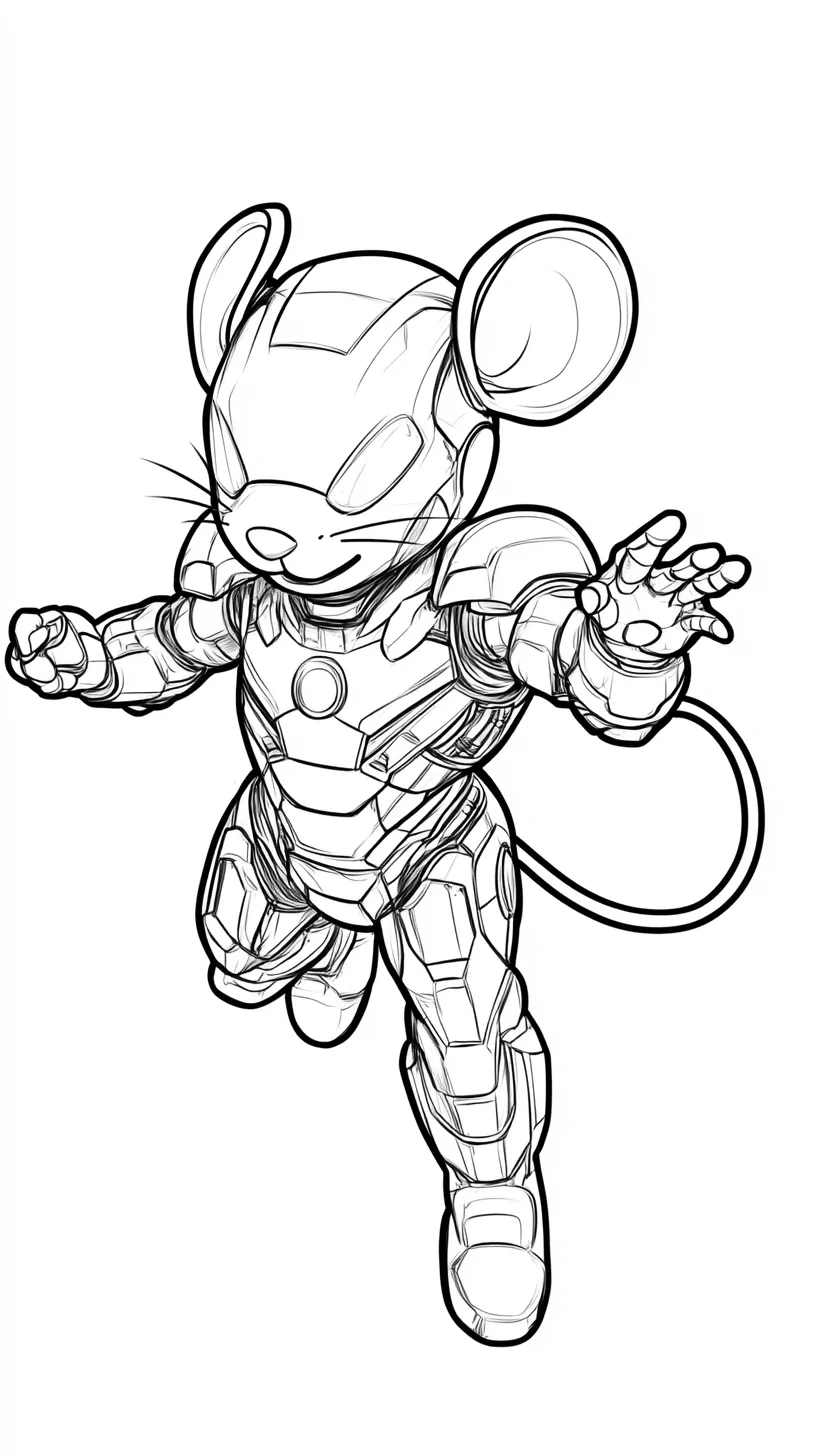 image pour coloriage Souris enfant