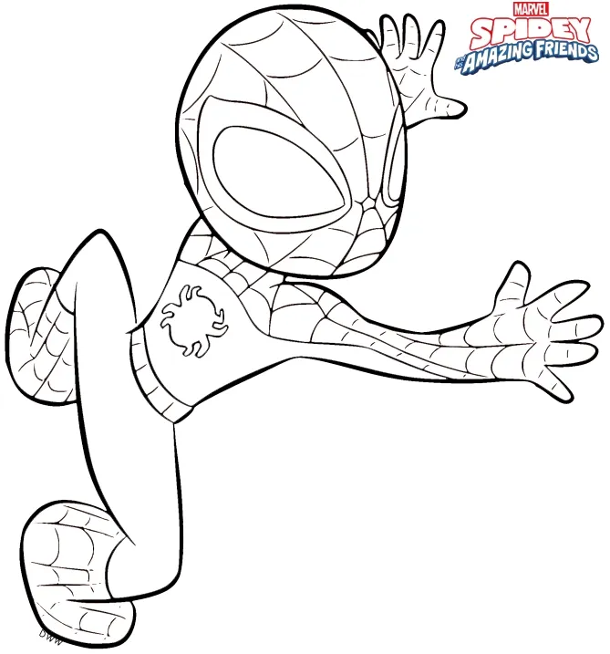 coloriage Spidey pour enfant de 7 ans 1