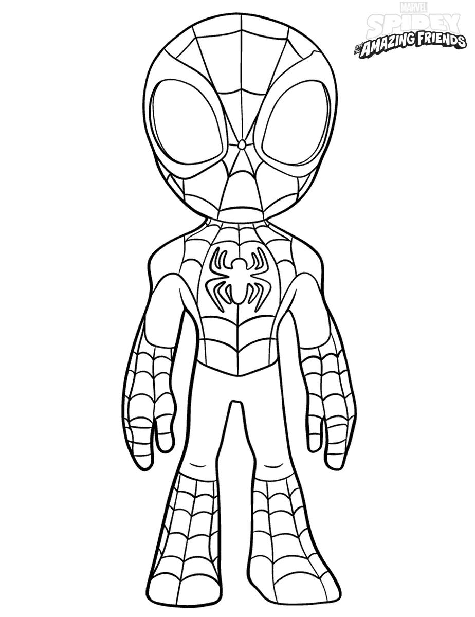 coloriage Spidey à imprimer gratuitement