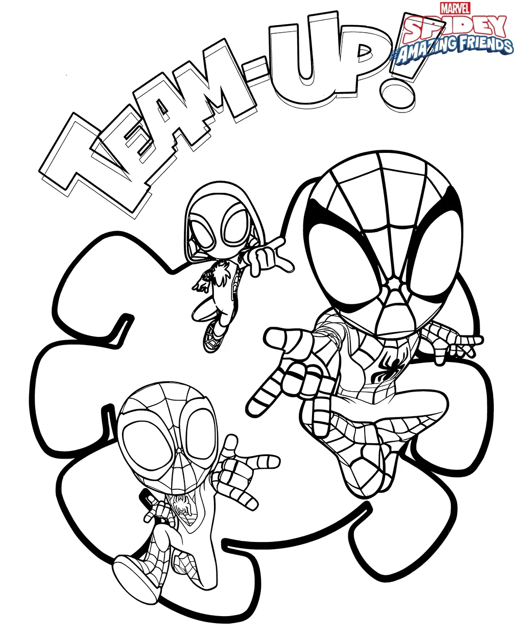 coloriage Spidey pour enfants à télécharger