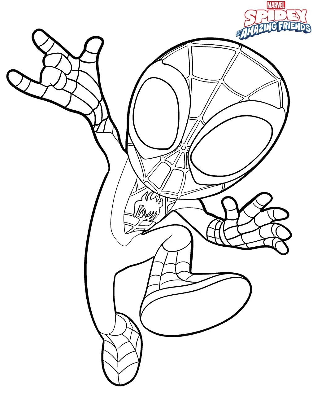 imprimer coloriage Spidey pour enfant 1