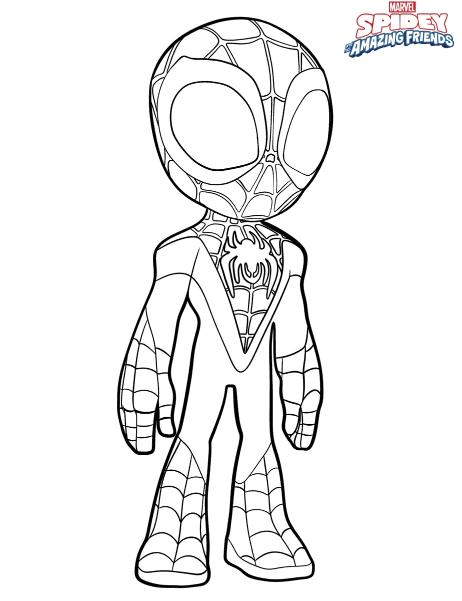 coloriage Spidey d'enfant a imprimer 1