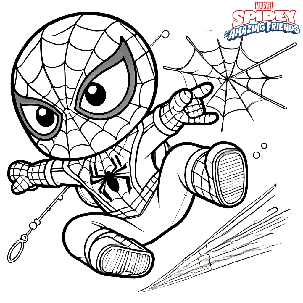 coloriage Spidey à imprimer pdf gratuit