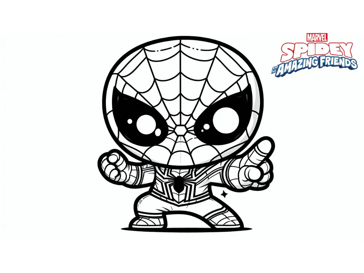 coloriage Spidey à imprimer pour enfants