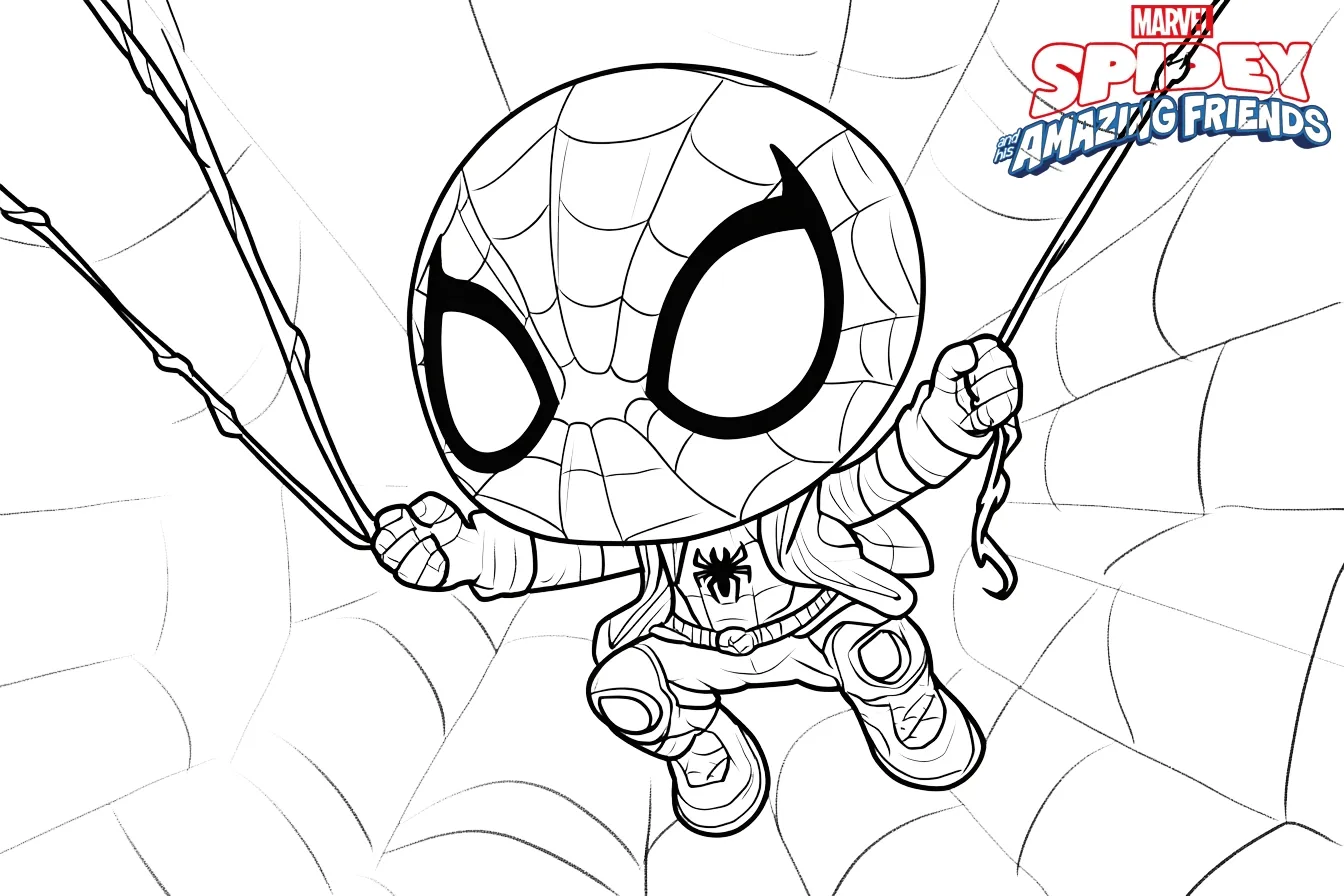 coloriage Spidey pour enfant à imprimer