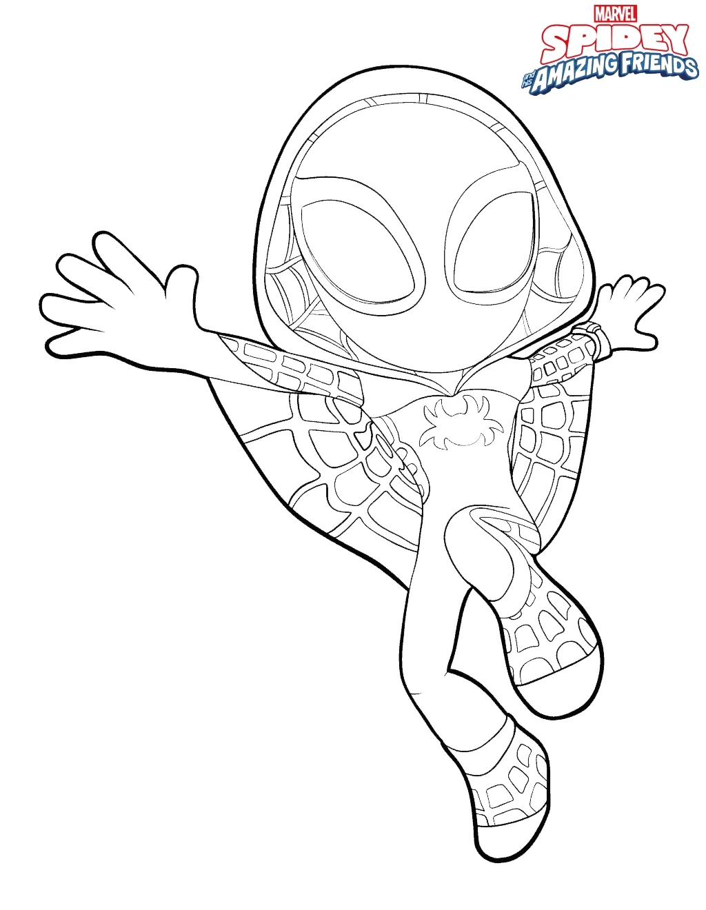 coloriage Spidey pour enfants a imprimer