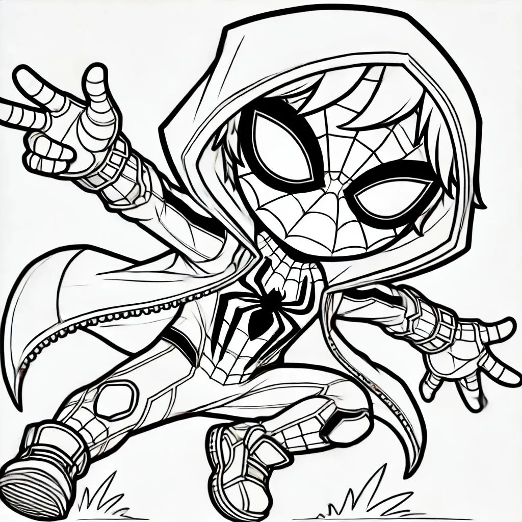 télécharger coloriage Spidey gratuit