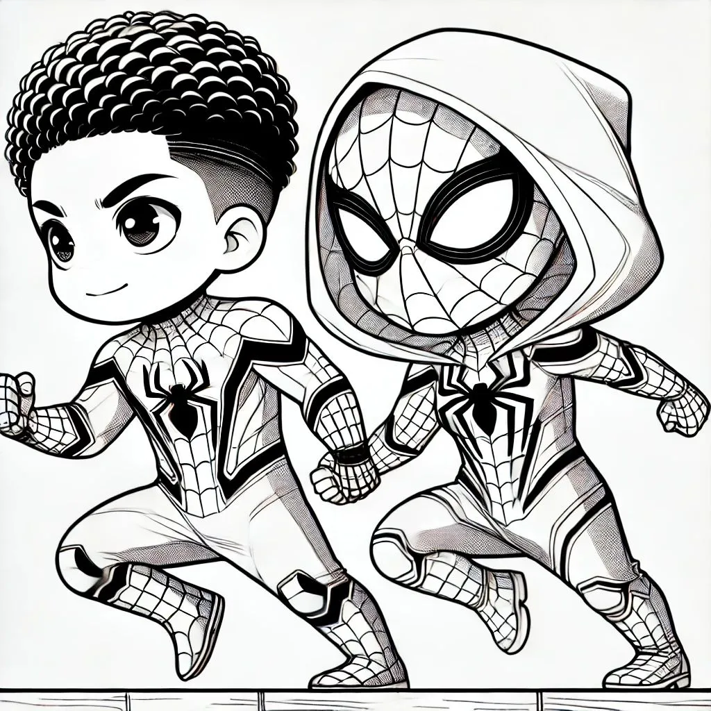 coloriage Spidey et decoupage