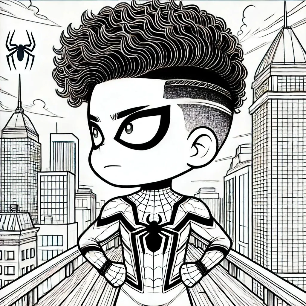 coloriage Spidey gratuit 1