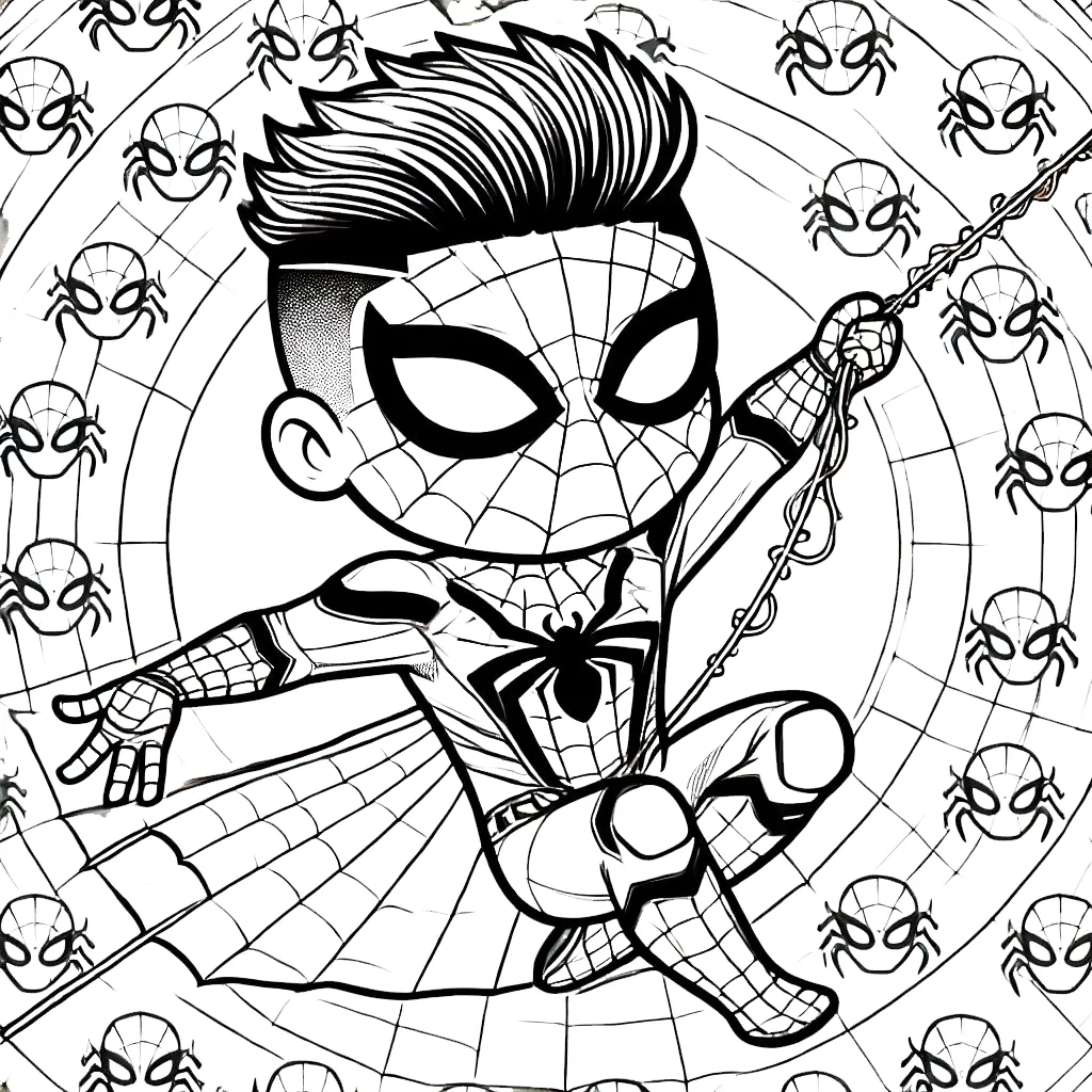 coloriage Spidey gratuit a imprimer