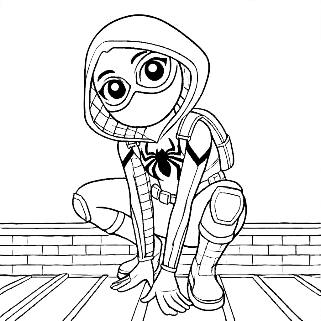 imprimer coloriage Spidey pour enfant