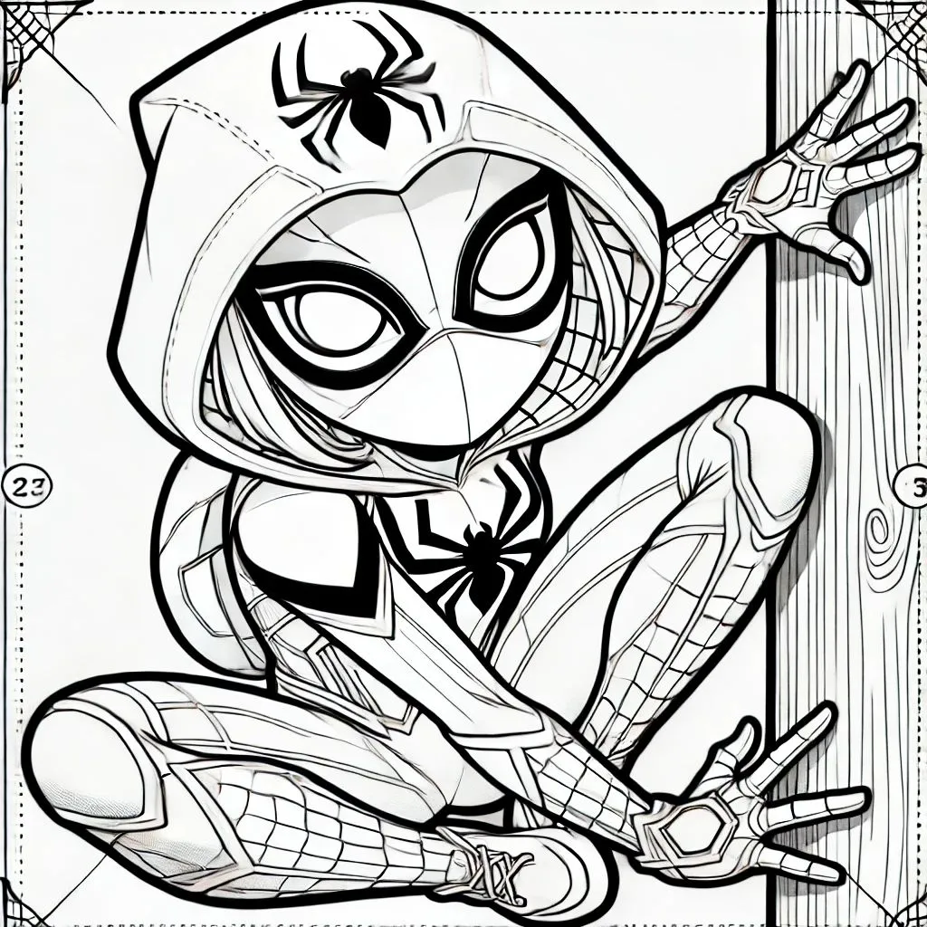 coloriage Spidey gratuit pour enfants