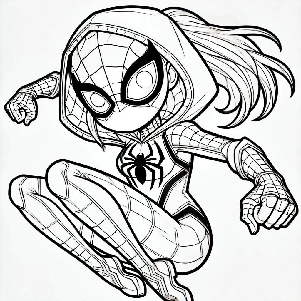 coloriage Spidey pour primaire 1