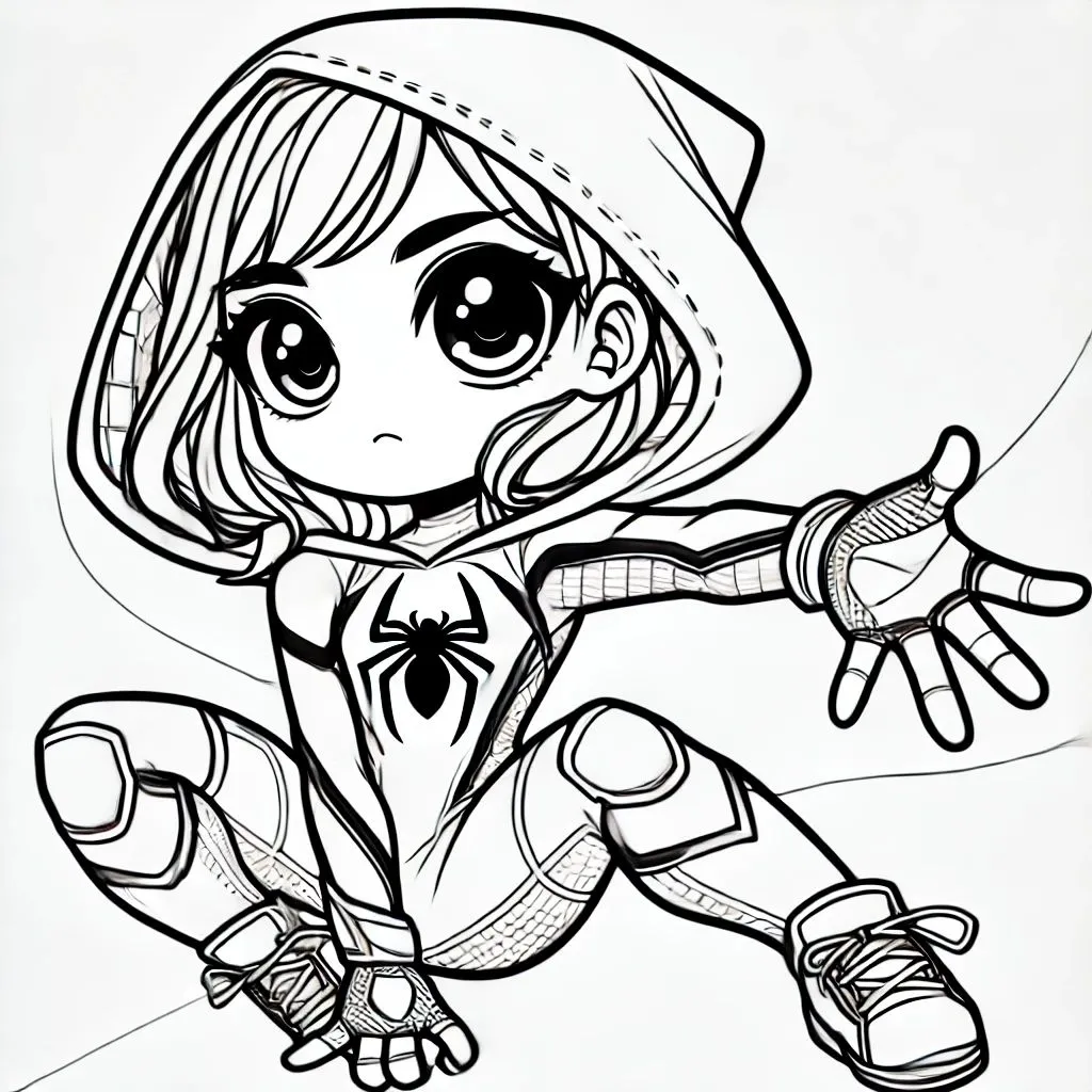 coloriage Spidey à imprimer pdf