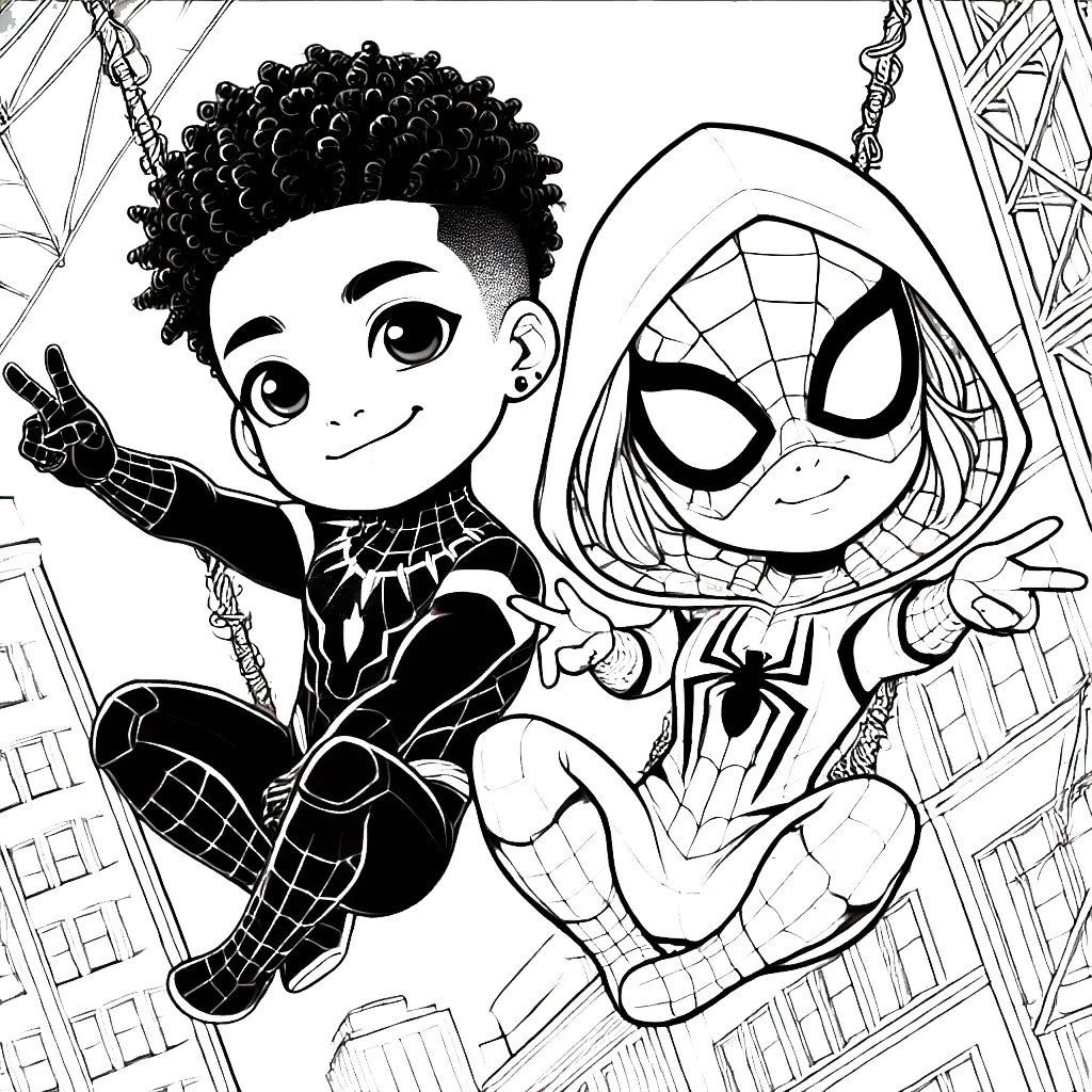 coloriage Spidey et decoupage a imprimer gratuit